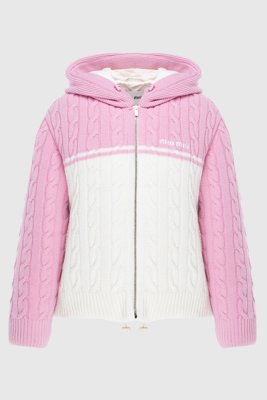 Miu Miu woman women's pink wool and cashmere jacket купить с ценами и фото 171424 - photo 1