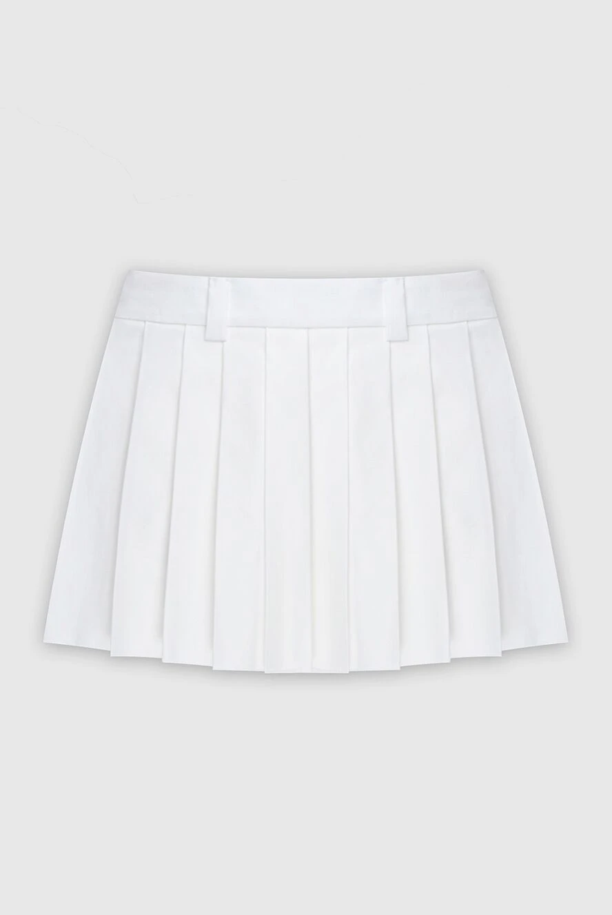 Miu Miu woman white cotton skirt for women купить с ценами и фото 171426 - photo 1