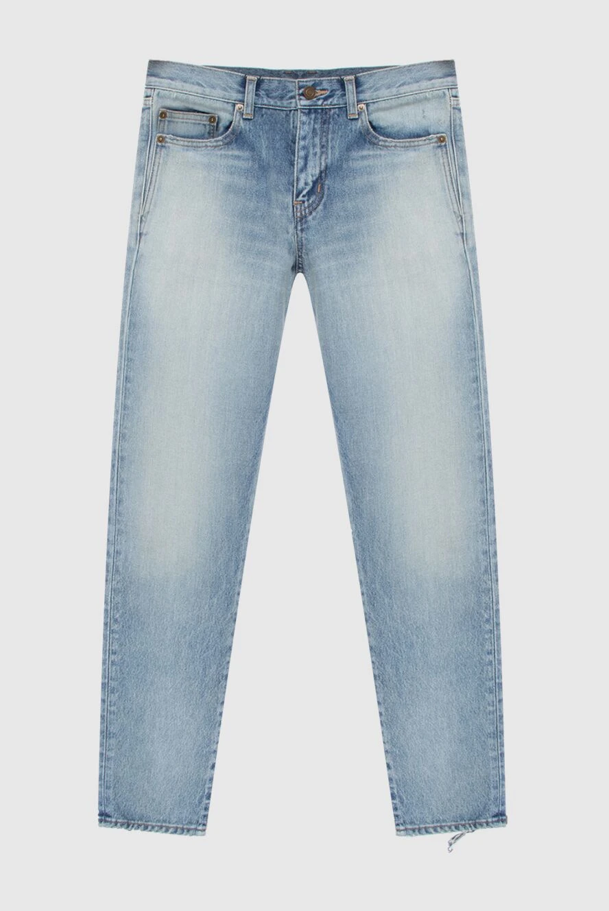 Saint Laurent woman blue cotton jeans for women купить с ценами и фото 171451 - photo 1