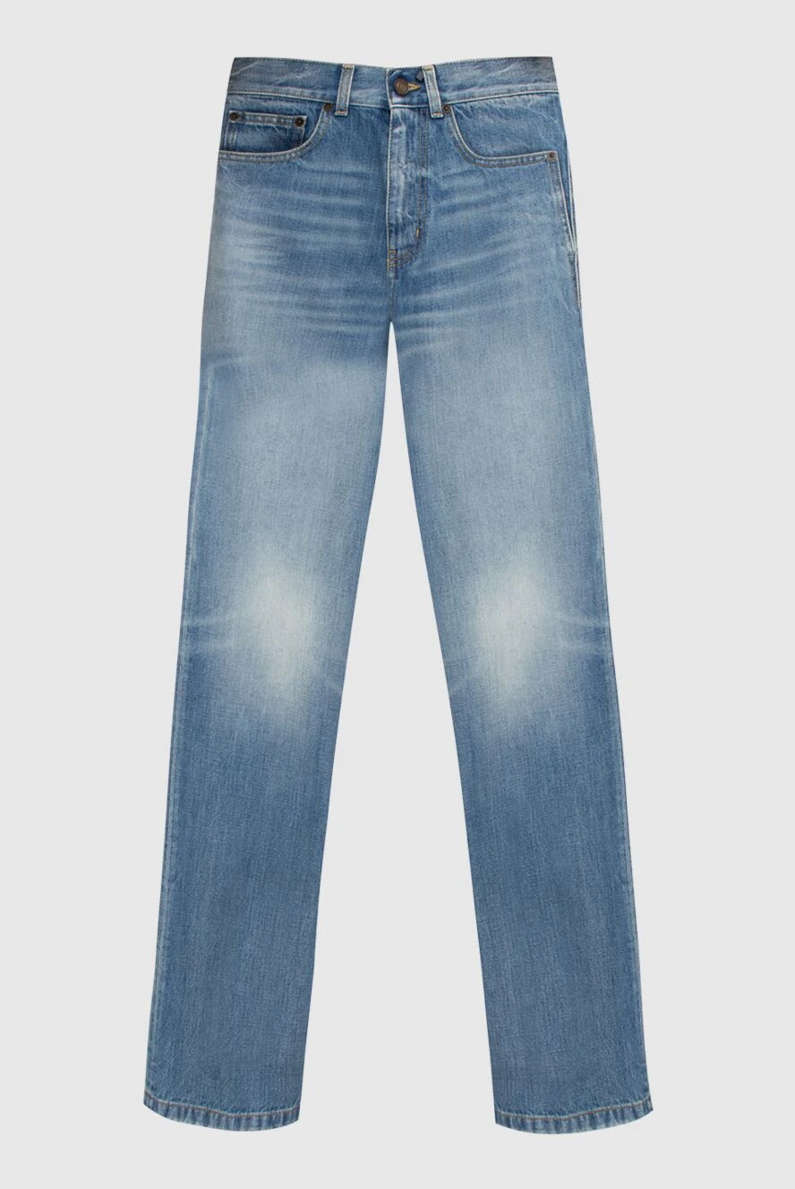 Saint Laurent woman blue cotton jeans for women купить с ценами и фото 171452 - photo 1