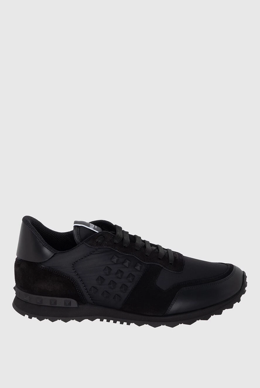 Valentino man black suede and textile sneakers for men купить с ценами и фото 171458 - photo 1