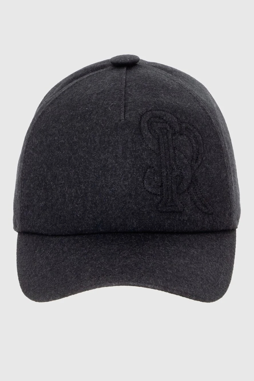 Stefano Ricci кепка из шерсти и кашемира серая мужская 171480 - фото 1