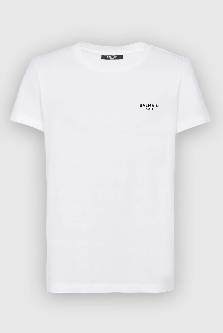 Balmain man white cotton t-shirt for men купить с ценами и фото 171521 - photo 1