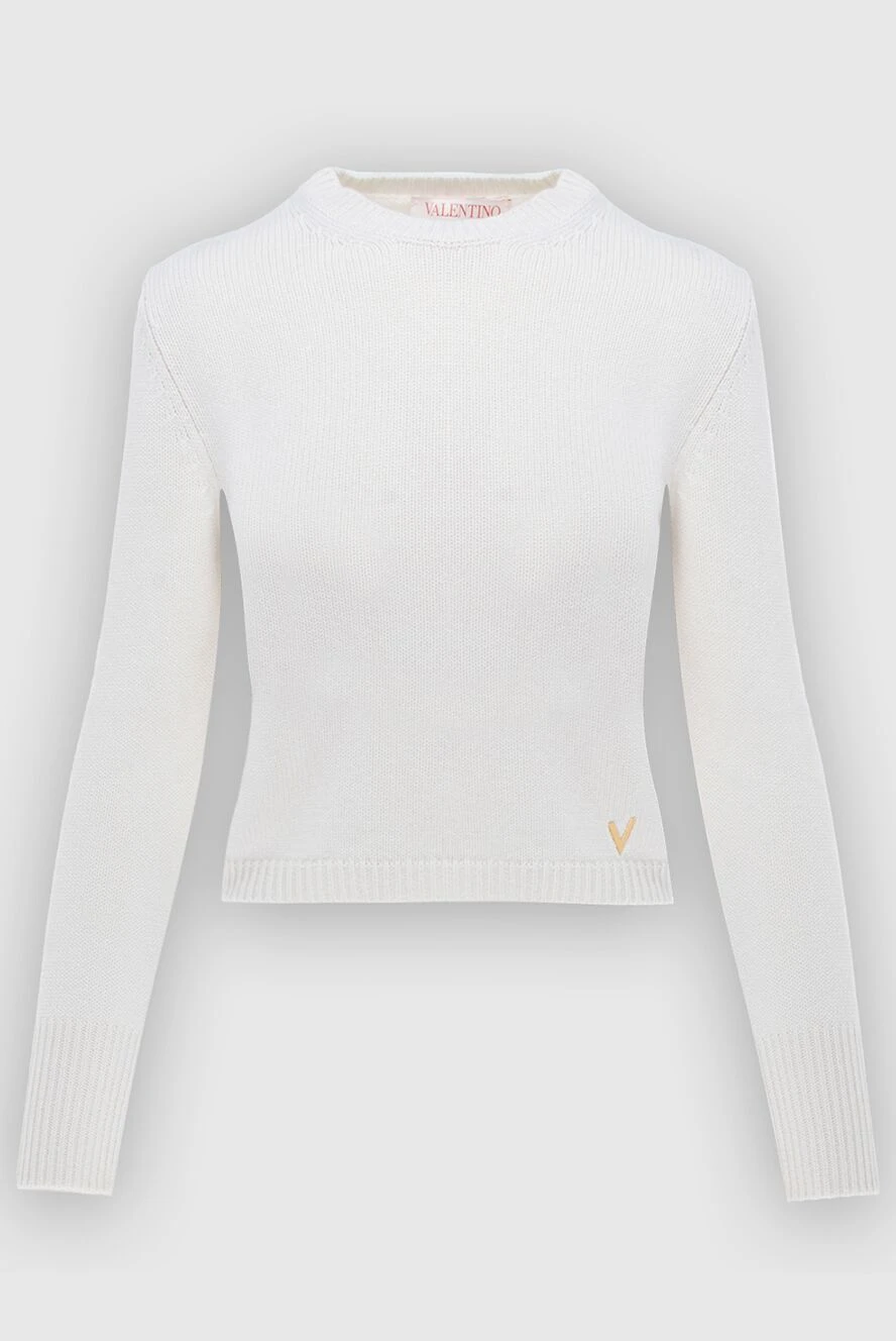 Valentino woman white cashmere jumper for women купить с ценами и фото 171645 - photo 1