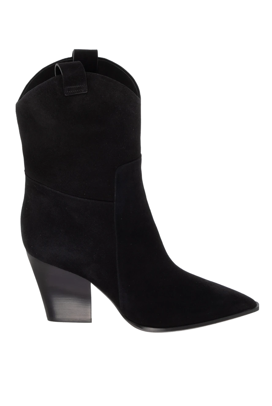 Santoni woman suede boots in black for women купить с ценами и фото 171661 - photo 1