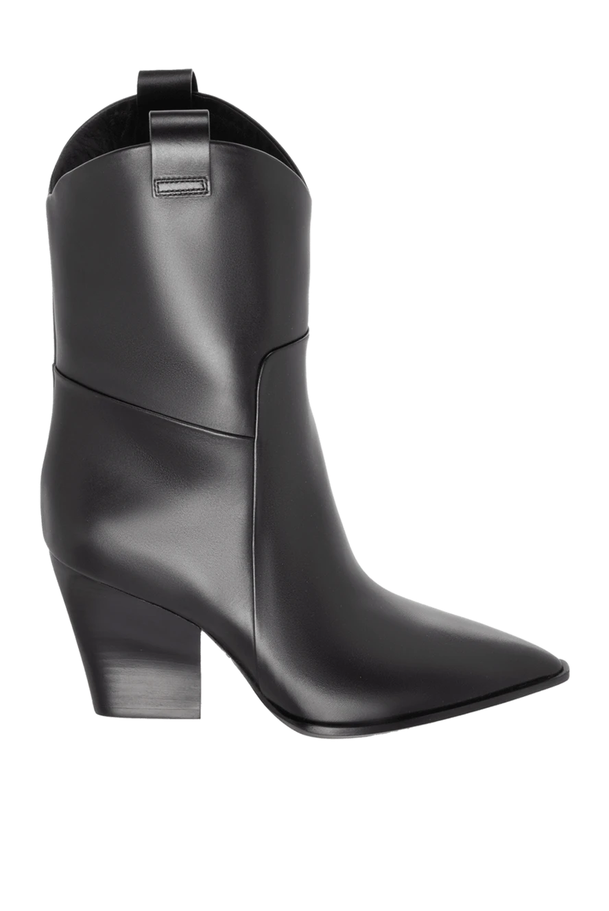 Santoni woman black leather boots for women купить с ценами и фото 171662 - photo 1