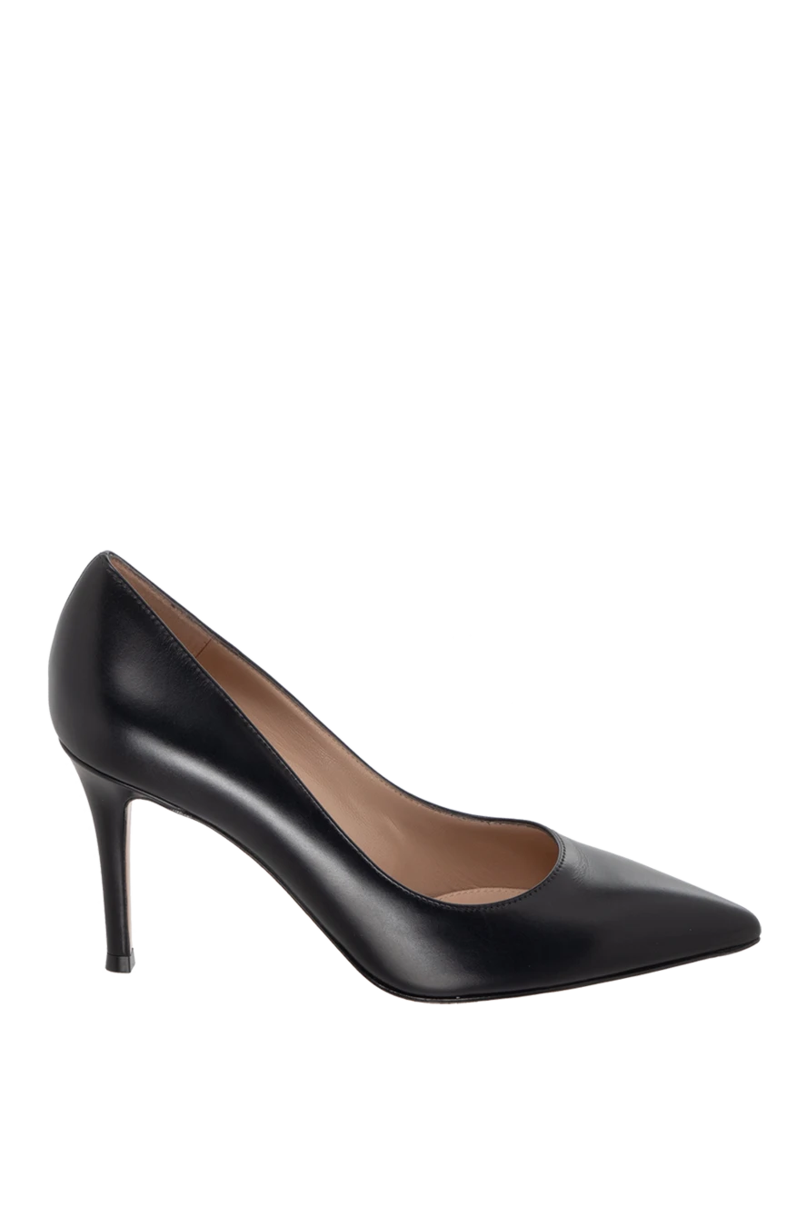 Gianvito Rossi woman women's black leather shoes купить с ценами и фото 171670 - photo 1