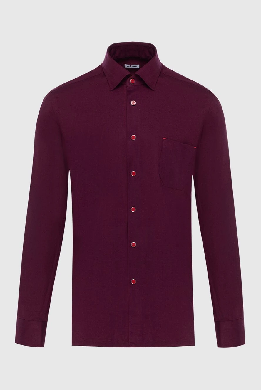 Kiton cotton and lyocell shirt purple for men 171691 - photo 1