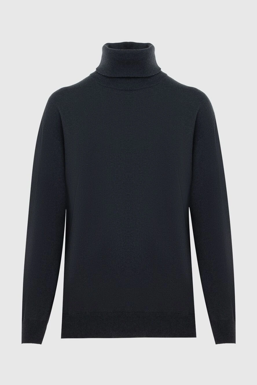 Brunello Cucinelli кашемировый гольф черного цвета с гладкой текстурой 171709 - фото 1