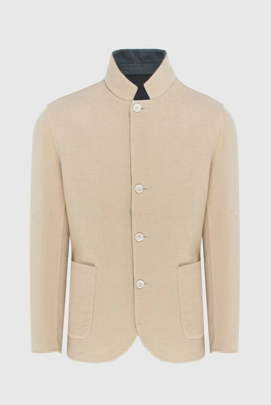 Brunello Cucinelli пиджак из шерсти бежевый мужской 171722 - фото 1