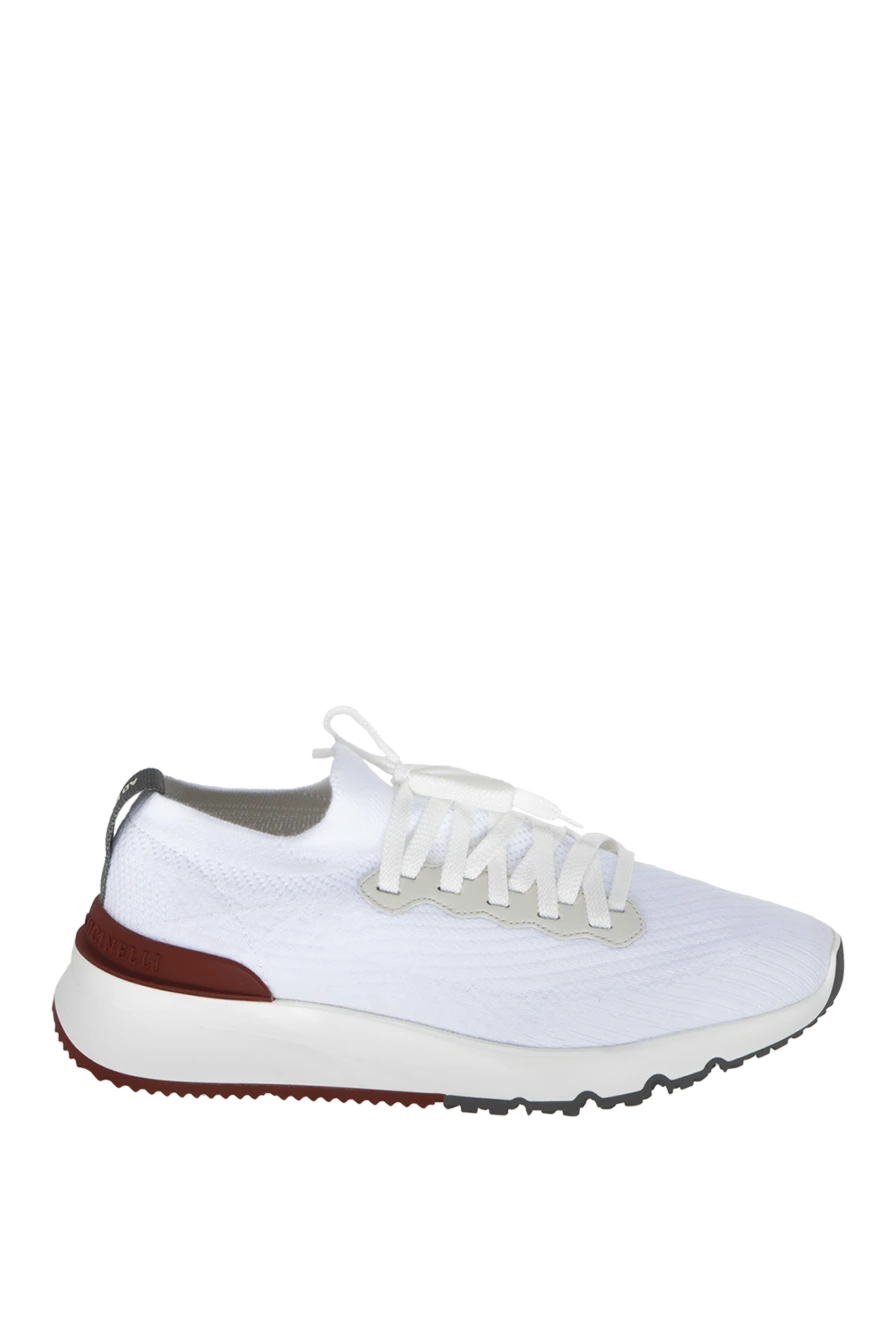 Brunello Cucinelli кроссовки из шерсти белые мужские 171744 - фото 1