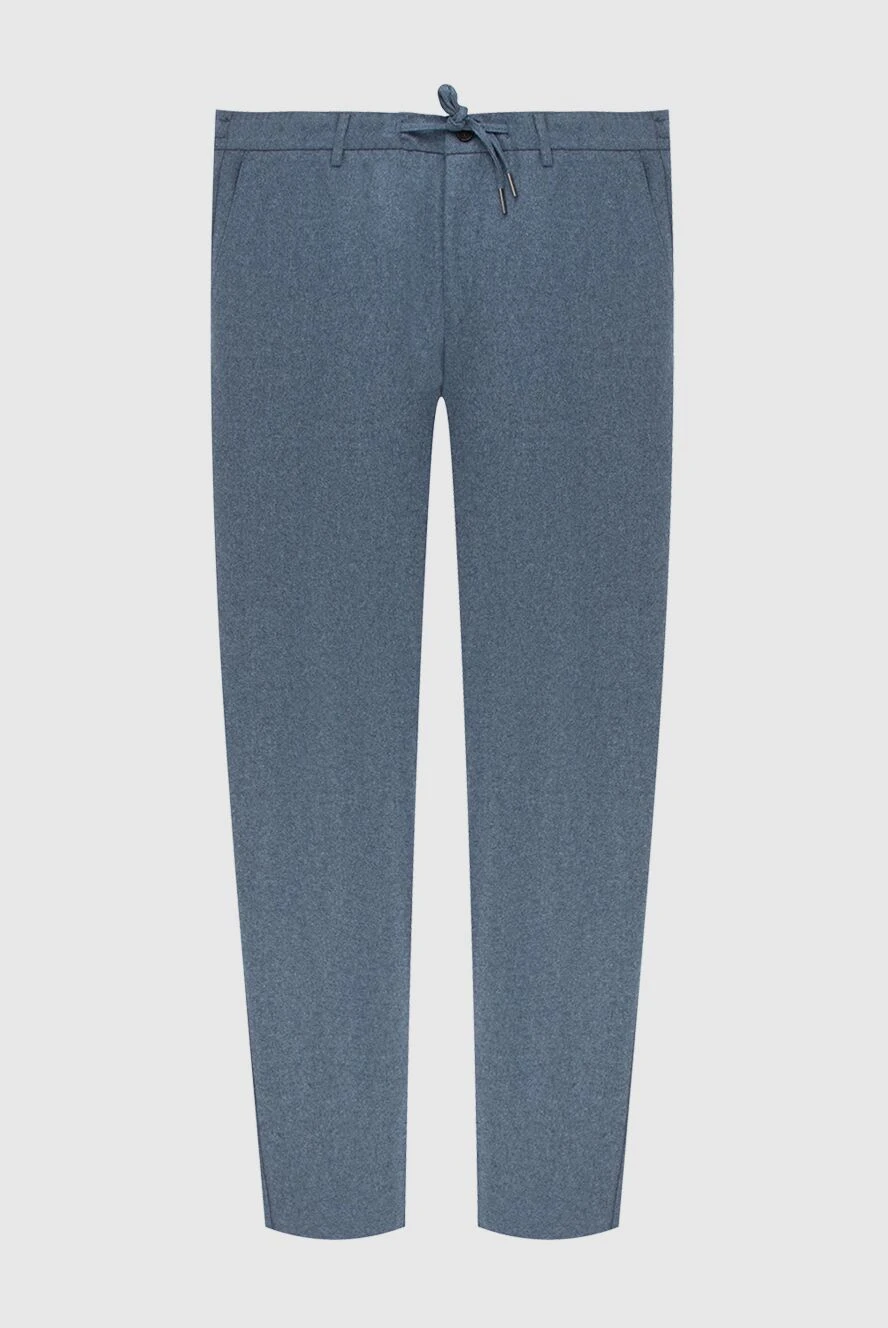 Cesare di Napoli man men's blue wool trousers купить с ценами и фото 171809 - photo 1