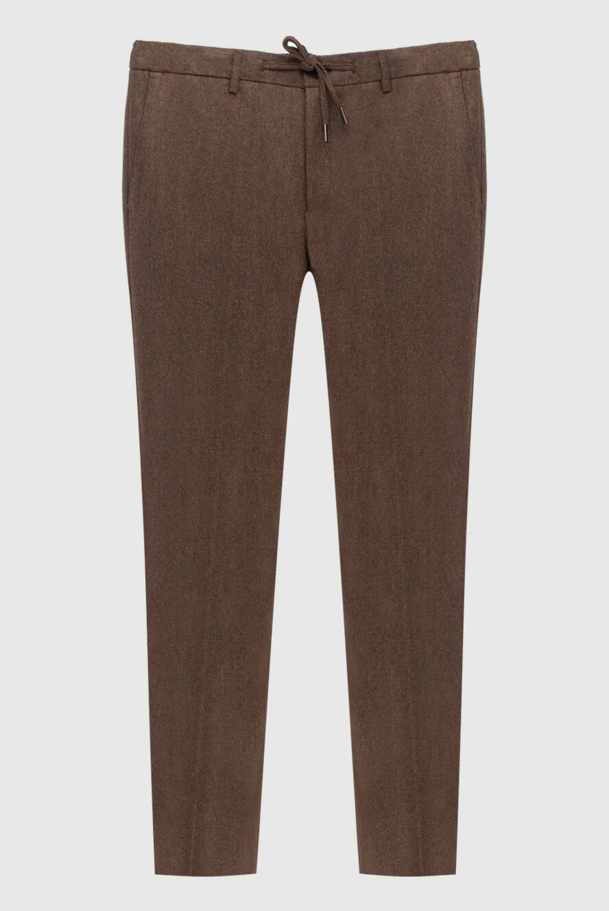 Cesare di Napoli man brown wool trousers for men купить с ценами и фото 171811 - photo 1