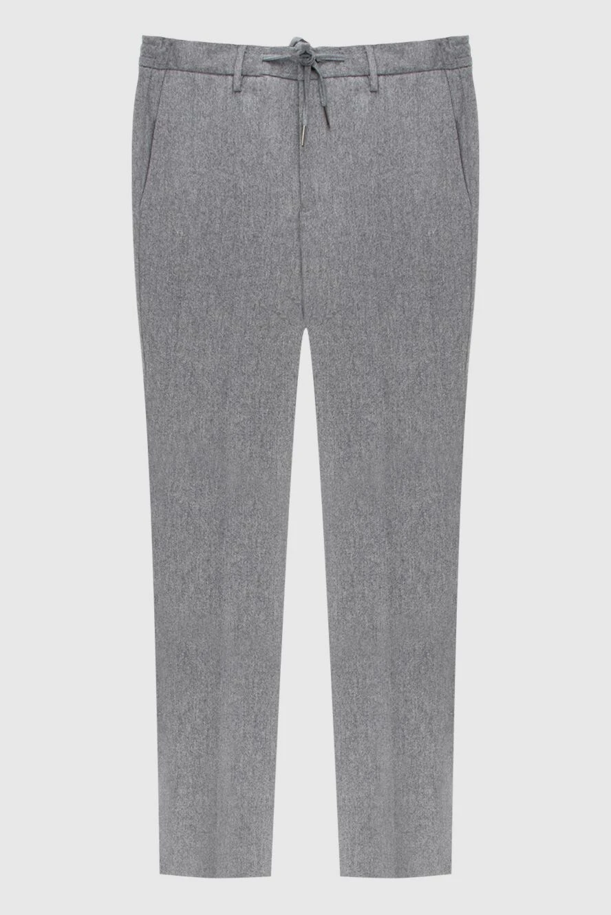 Cesare di Napoli man gray wool trousers for men купить с ценами и фото 171815 - photo 1