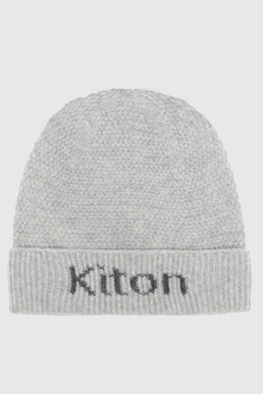 Kiton man gray cashmere hat for men купить с ценами и фото 171829 - photo 1