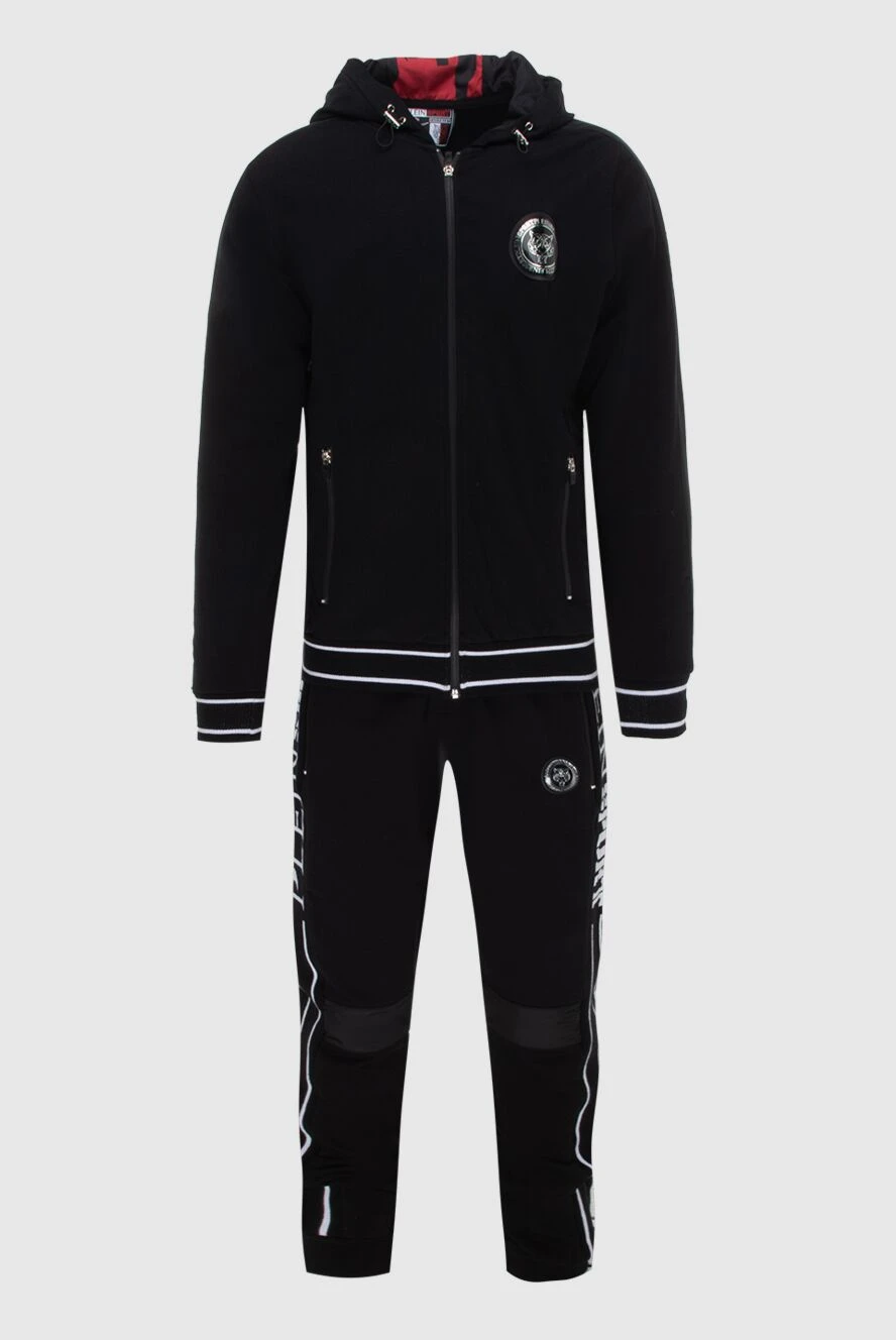 Plein Sport man men's sports suit made of cotton and elastane, black купить с ценами и фото 171865 - photo 1