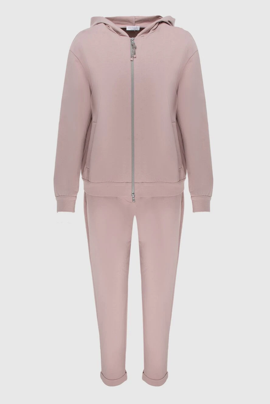 Brunello Cucinelli костюм прогулочный из хлопка и эластана розовый женский 171892 - фото 1