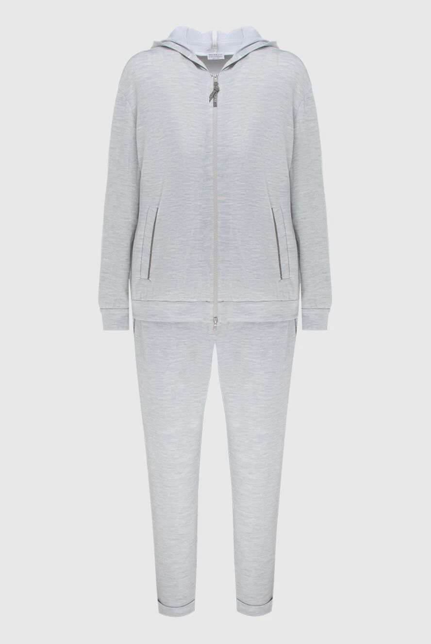 Brunello Cucinelli хлопково-шелковый костюм светлого тона с эластичной отделкой
171894 - фото 1