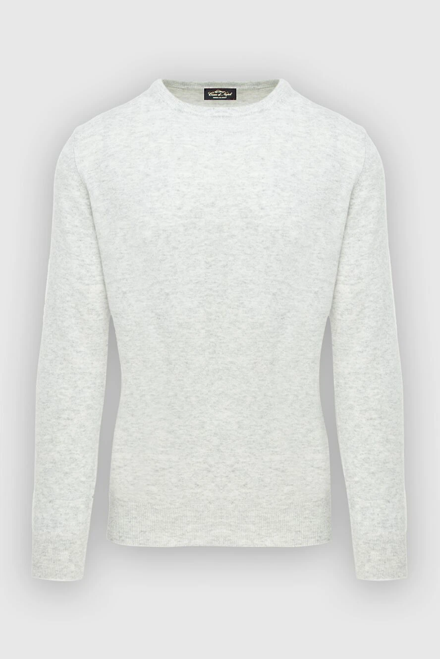 Cesare di Napoli man cashmere jumper white for men купить с ценами и фото 171910 - photo 1