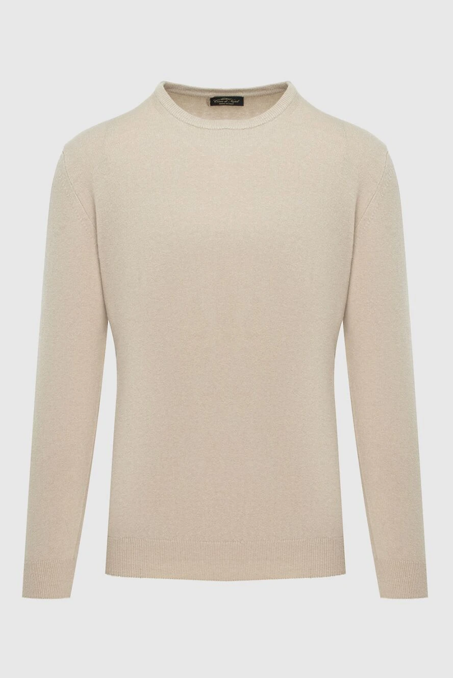 Cesare di Napoli man cashmere jumper beige for men купить с ценами и фото 171911 - photo 1