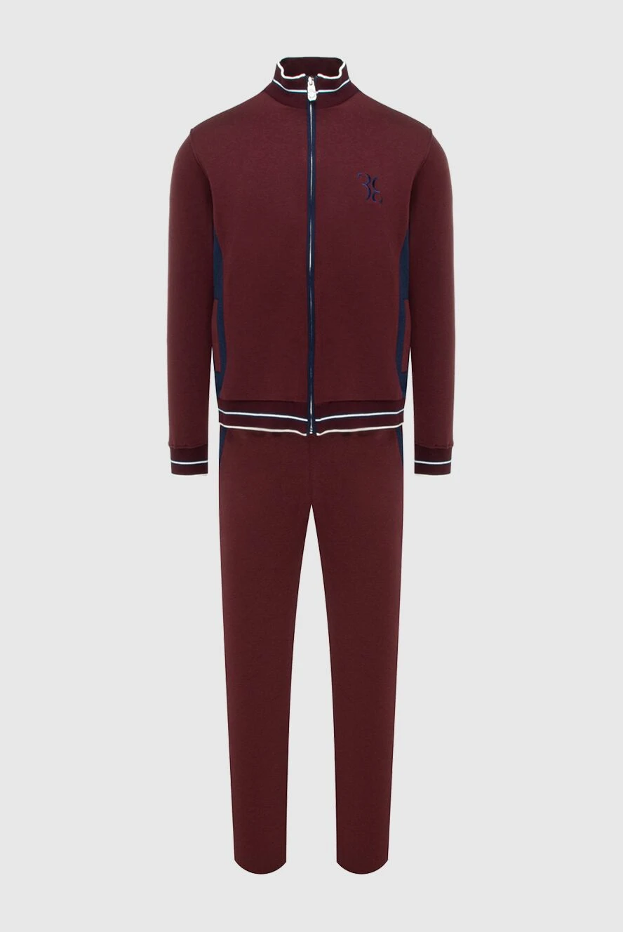 Billionaire man men's sports suit made of silk and cotton, burgundy купить с ценами и фото 171956 - photo 1