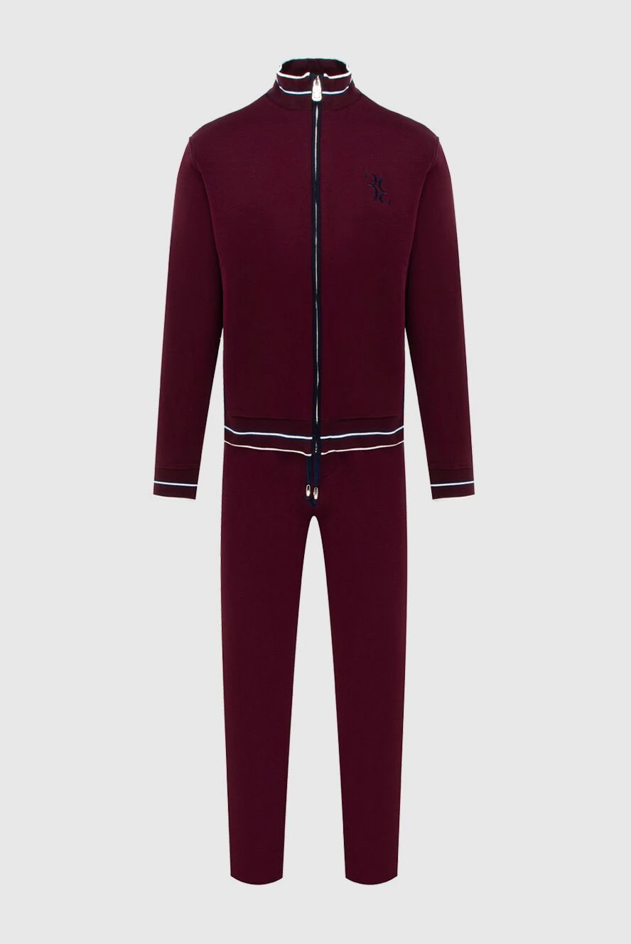 Billionaire man men's sports suit made of silk and cotton, burgundy купить с ценами и фото 171957 - photo 1