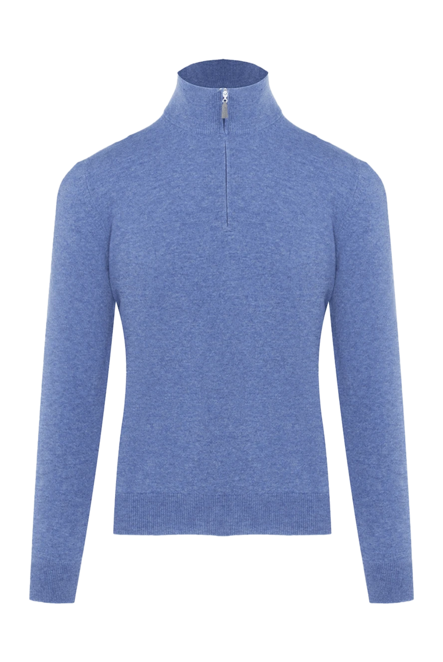 Gran Sasso man troyer wool, viscose and cashmere blue for men купить с ценами и фото 172033 - photo 1