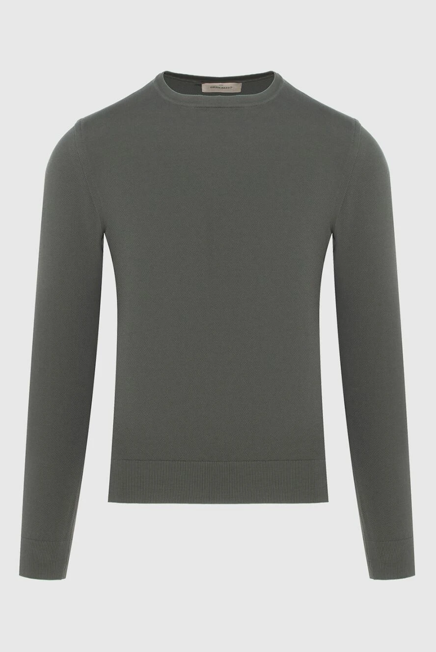 Gran Sasso man green cotton jumper for men купить с ценами и фото 172044 - photo 1