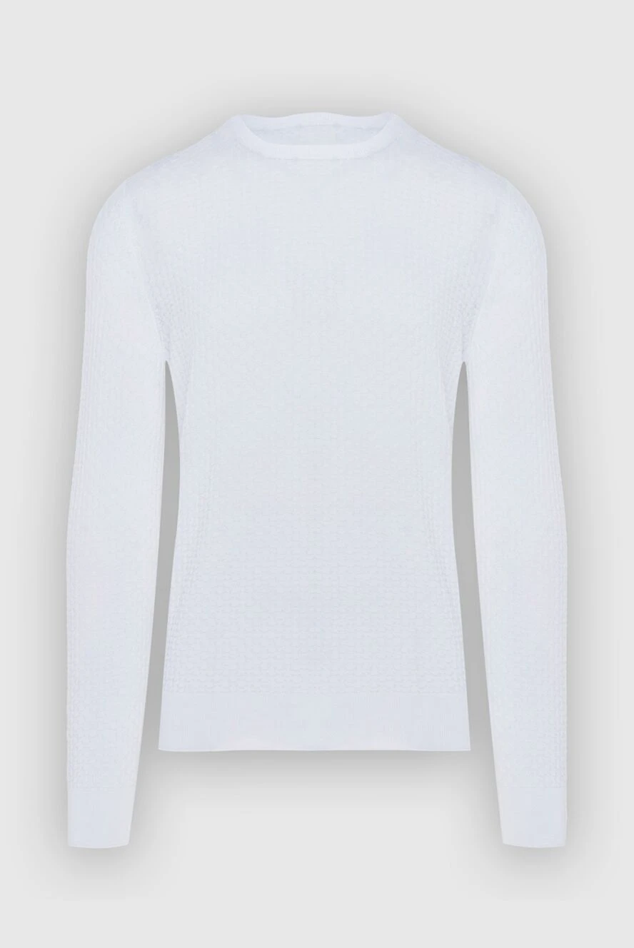 Gran Sasso man white cotton jumper for men купить с ценами и фото 172046 - photo 1