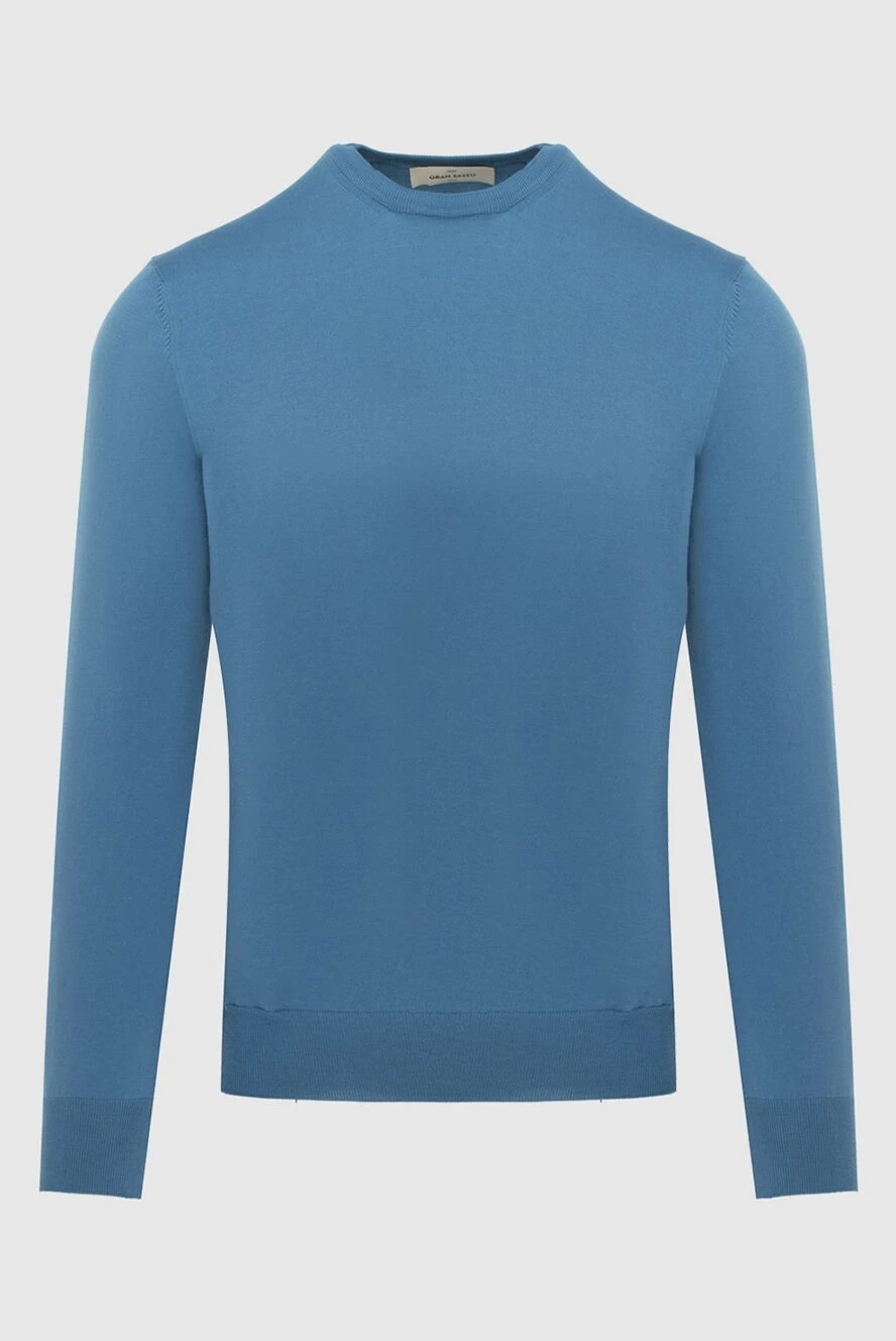 Gran Sasso man jumper cotton blue for men купить с ценами и фото 172057 - photo 1