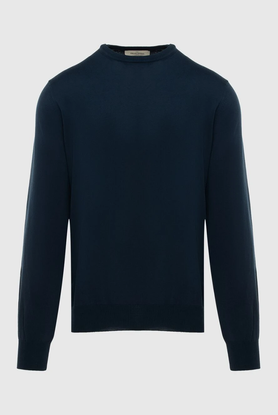 Gran Sasso man jumper cotton blue for men купить с ценами и фото 172060 - photo 1