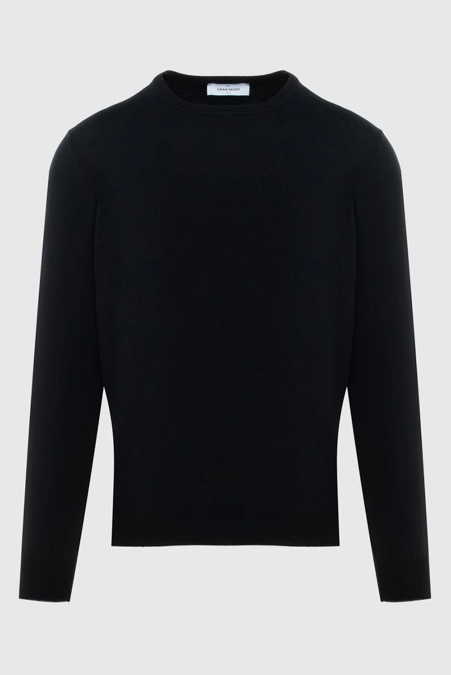 Gran Sasso man jumper cotton black for men купить с ценами и фото 172061 - photo 1