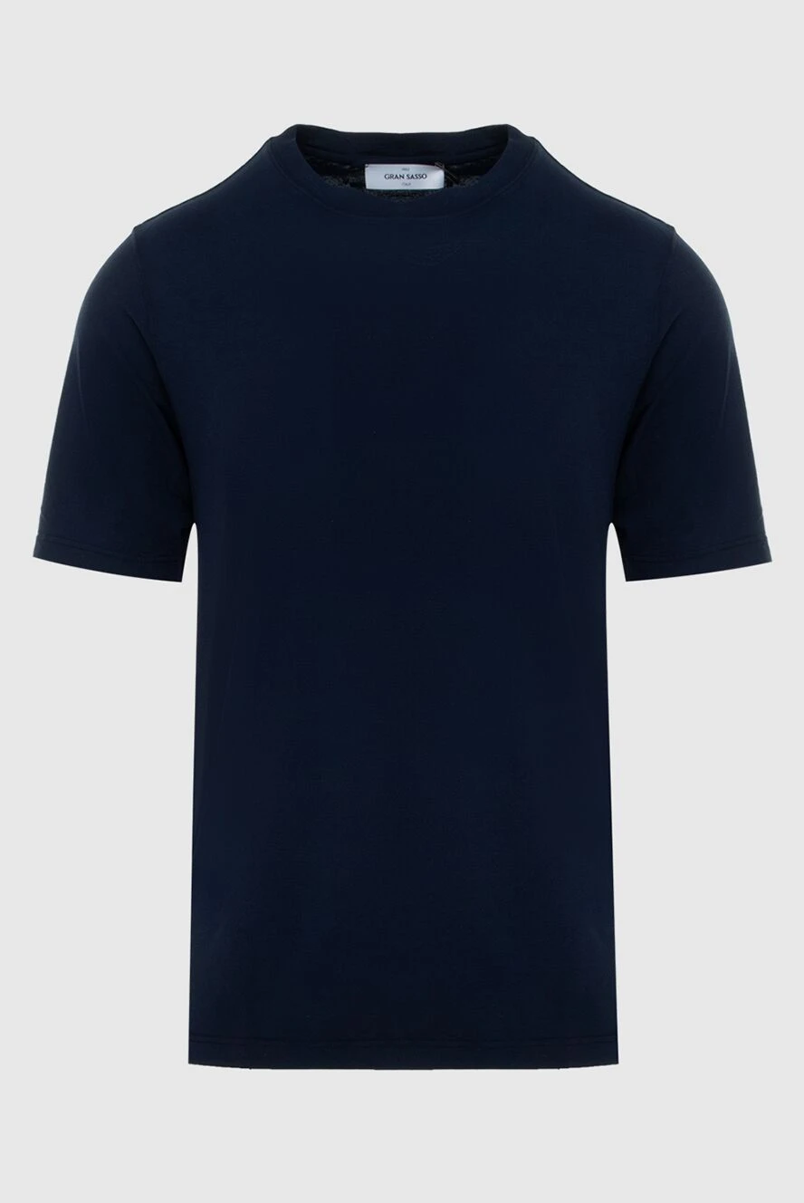 Gran Sasso man t-shirt cotton blue for men купить с ценами и фото 172070 - photo 1