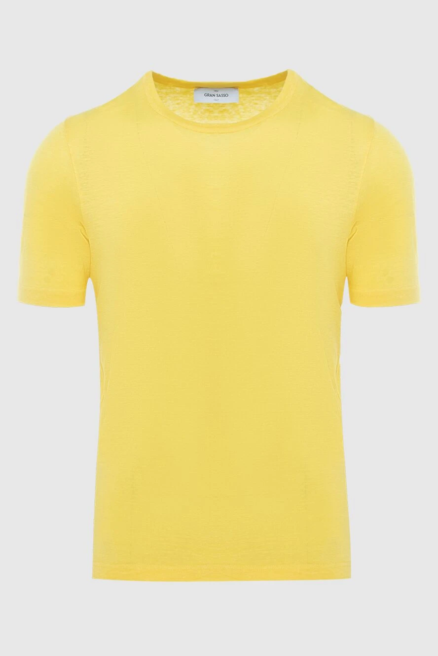 Gran Sasso man t-shirt linen yellow for men купить с ценами и фото 172071 - photo 1