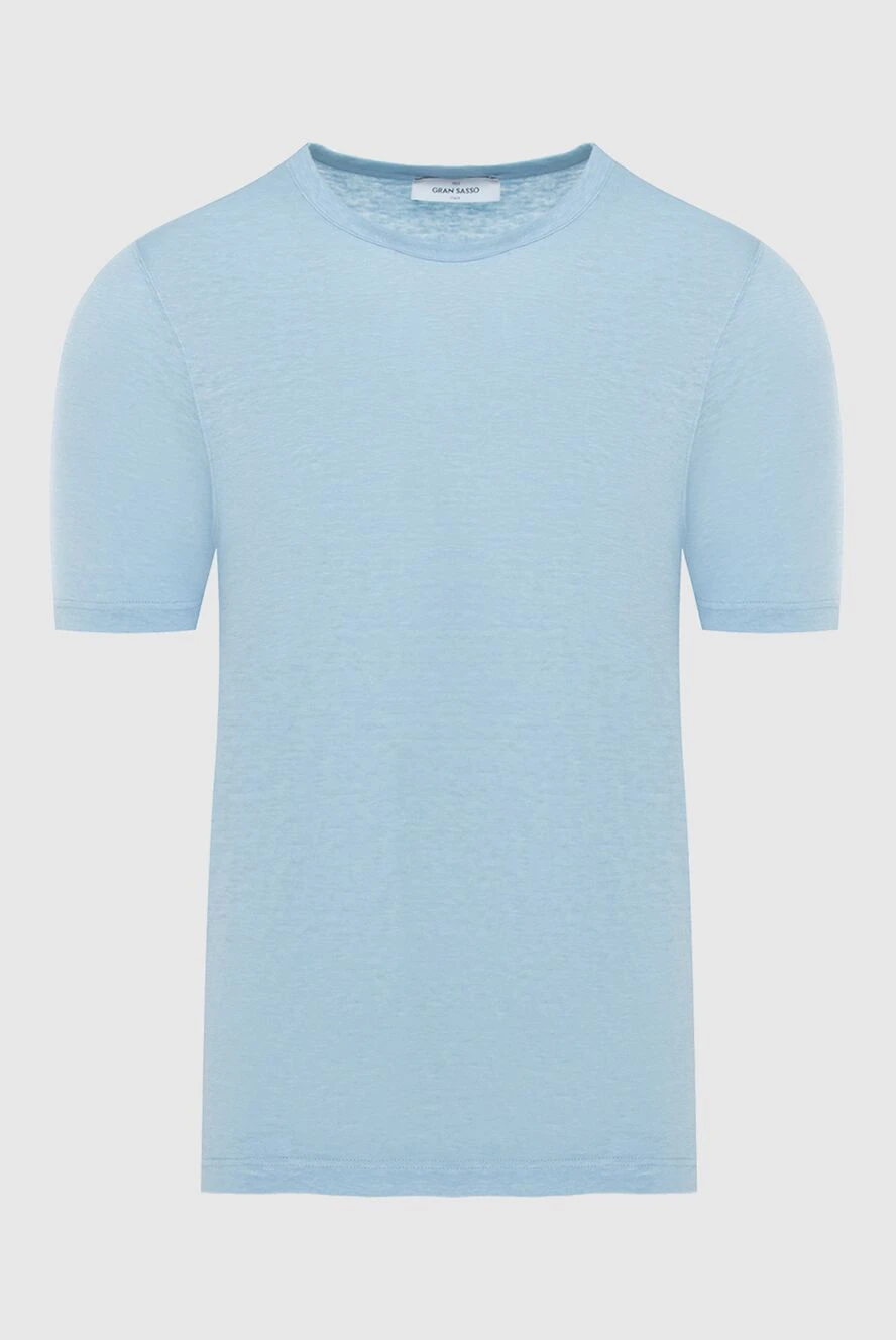 Gran Sasso man t-shirt linen blue for men купить с ценами и фото 172072 - photo 1