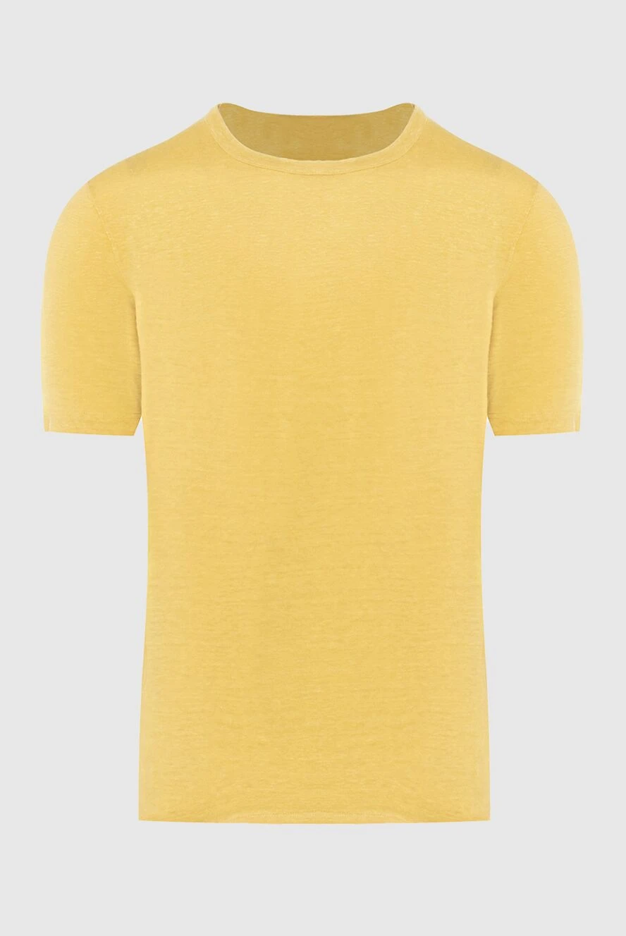 Gran Sasso man t-shirt linen yellow for men купить с ценами и фото 172076 - photo 1