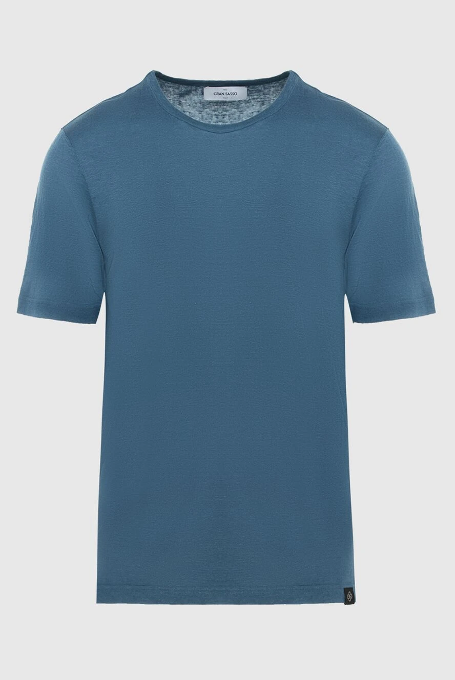 Gran Sasso man t-shirt linen blue for men купить с ценами и фото 172084 - photo 1