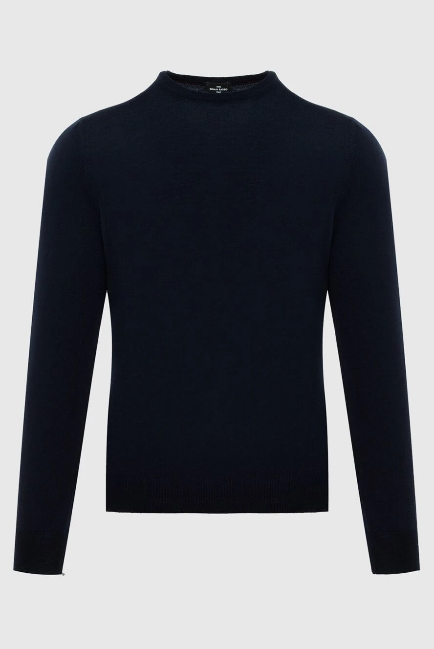 Gran Sasso man blue wool jumper for men купить с ценами и фото 172090 - photo 1