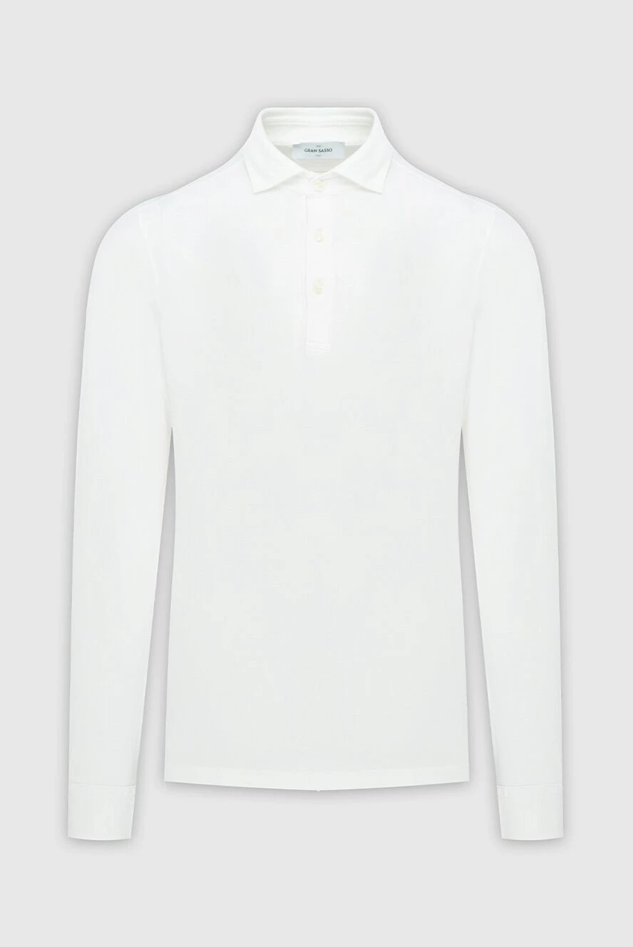 Gran Sasso man white cotton polo for men купить с ценами и фото 172091 - photo 1