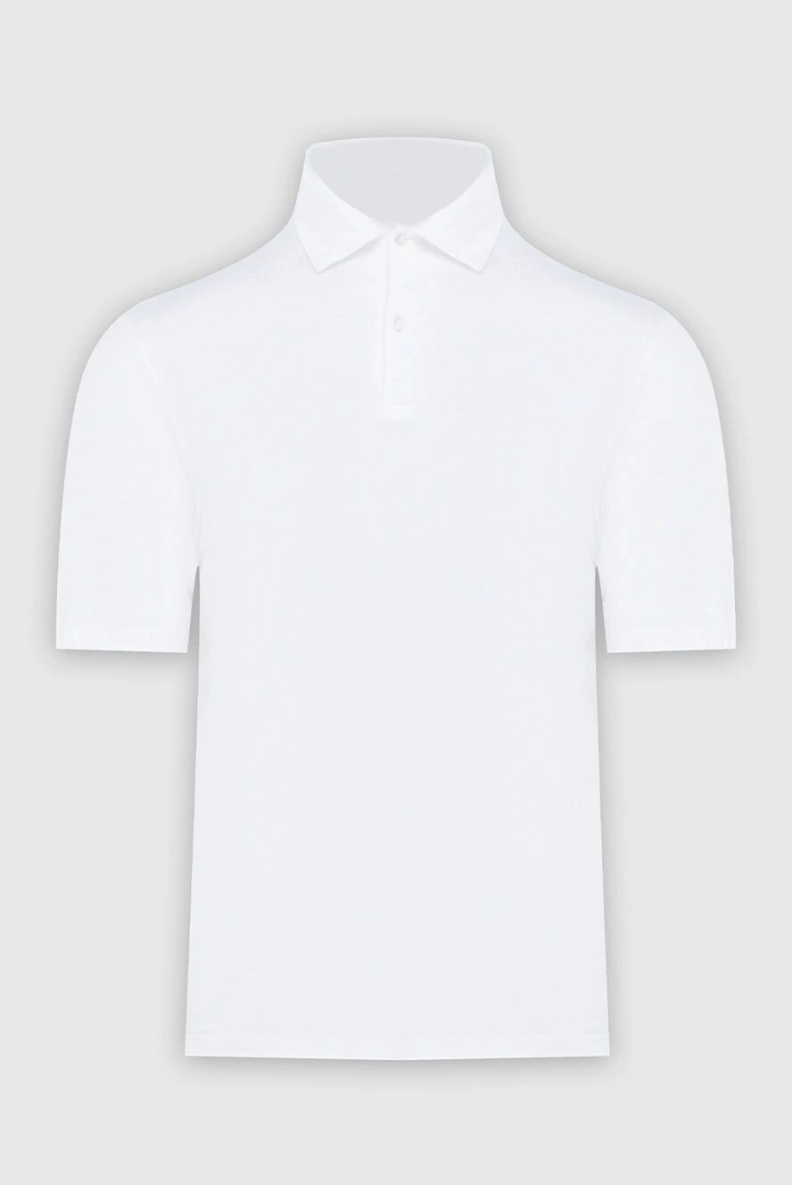 Gran Sasso man polo linen white for men купить с ценами и фото 172124 - photo 1