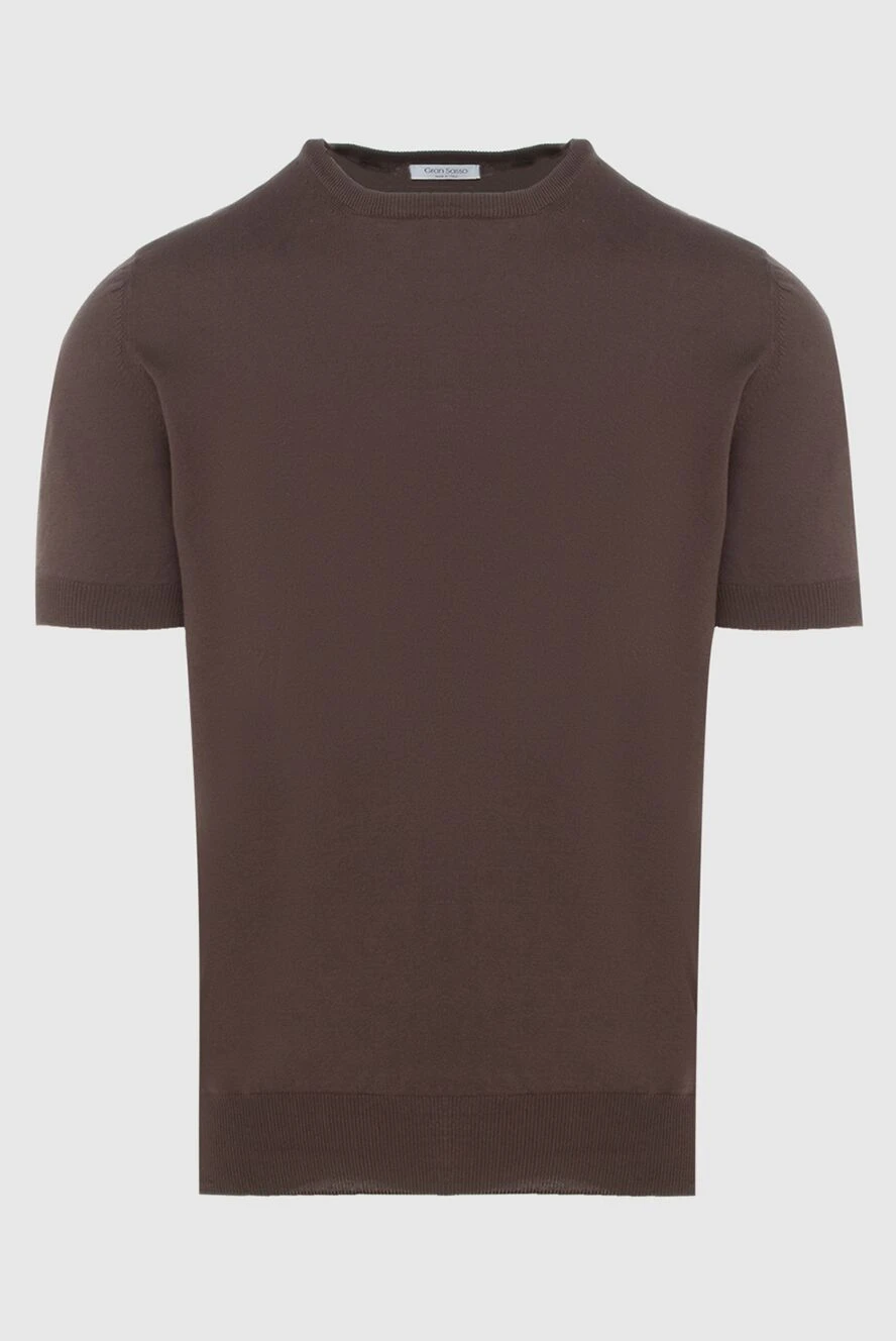 Gran Sasso man jumper with short sleeves brown for men купить с ценами и фото 172131 - photo 1