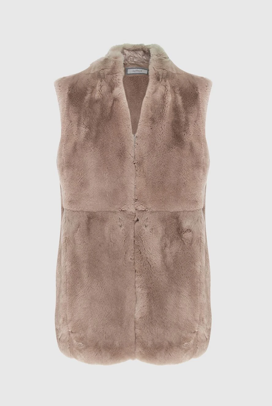 Peserico woman vest made of natural fur, beige, for women купить с ценами и фото 172132 - photo 1