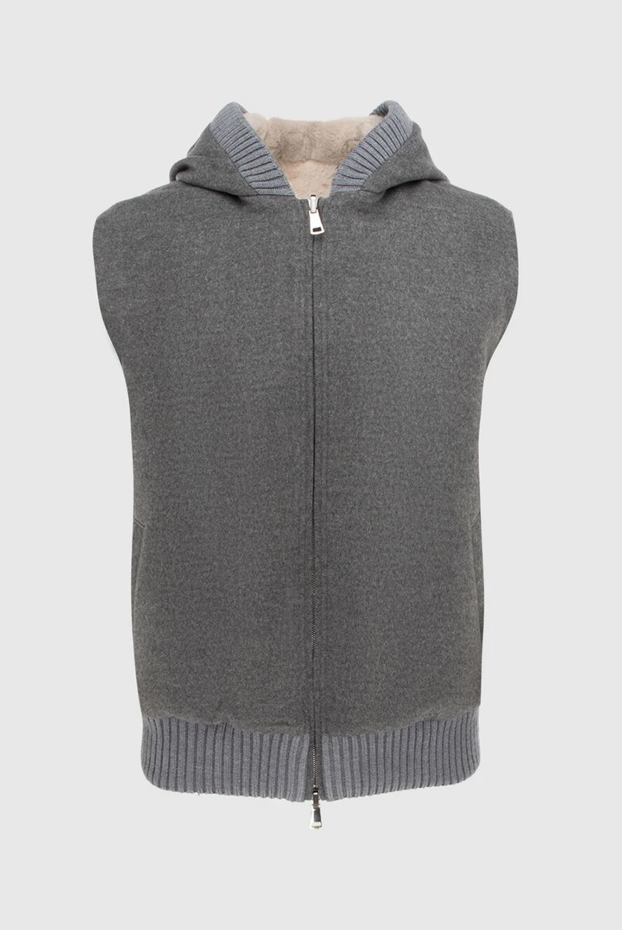 Fabio Gavazzi man cashmere vest gray for men купить с ценами и фото 172169 - photo 1