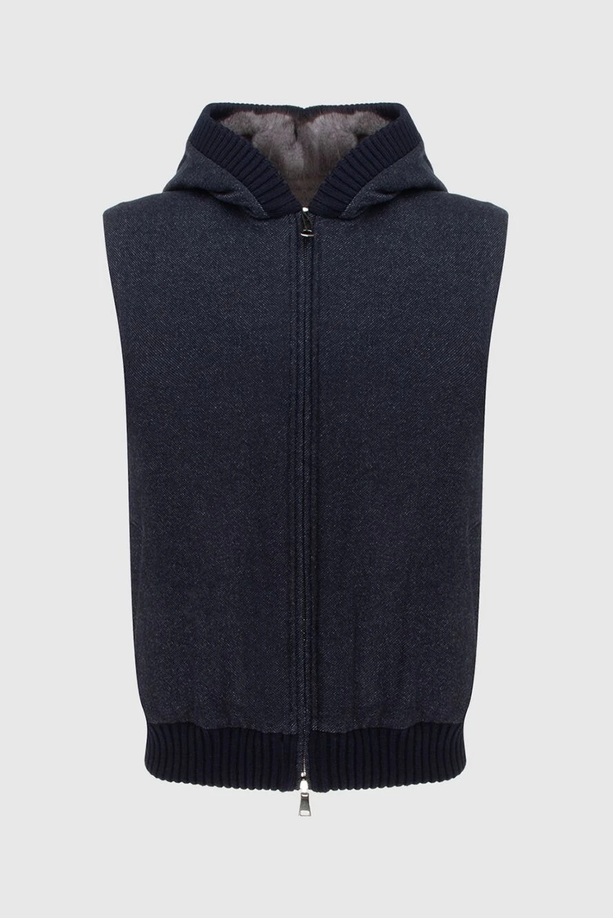 Fabio Gavazzi man cashmere vest blue for men купить с ценами и фото 172170 - photo 1