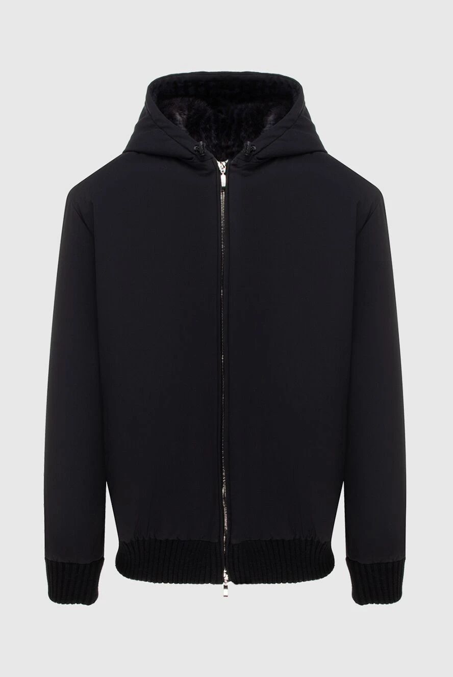 Fabio Gavazzi мужские куртка на меху из шёлка черная мужская купить с ценами и фото 172174