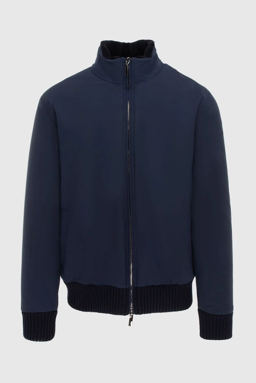 Fabio Gavazzi мужские куртка на меху из шёлка синяя мужская купить с ценами и фото 172175