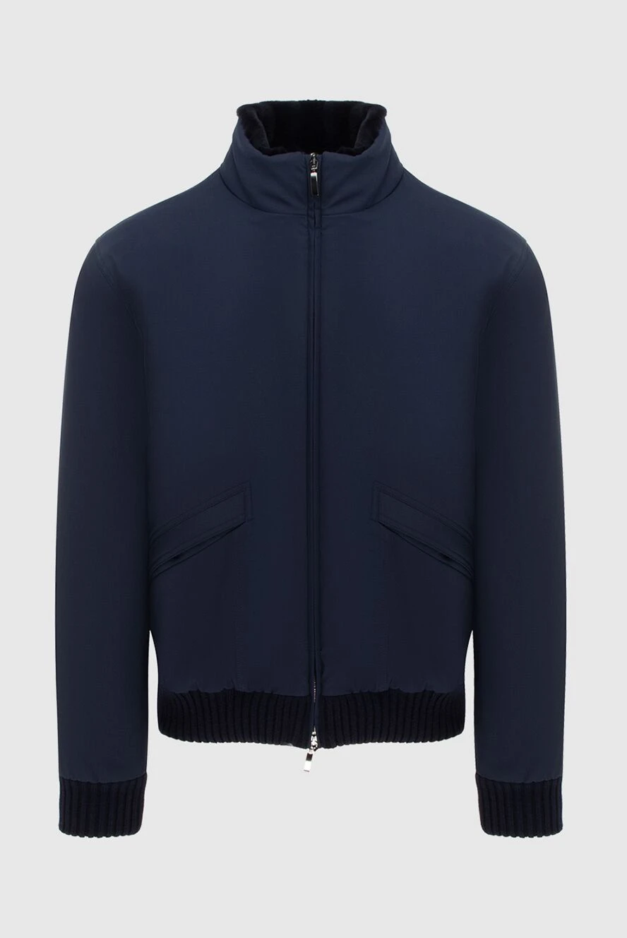 Fabio Gavazzi мужские куртка на меху из шёлка синяя мужская купить с ценами и фото 172176