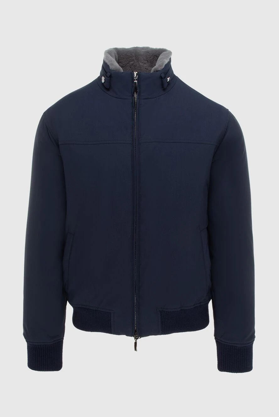 Fabio Gavazzi мужские куртка на меху из полиэстера и вискозы синяя мужская купить с ценами и фото 172177