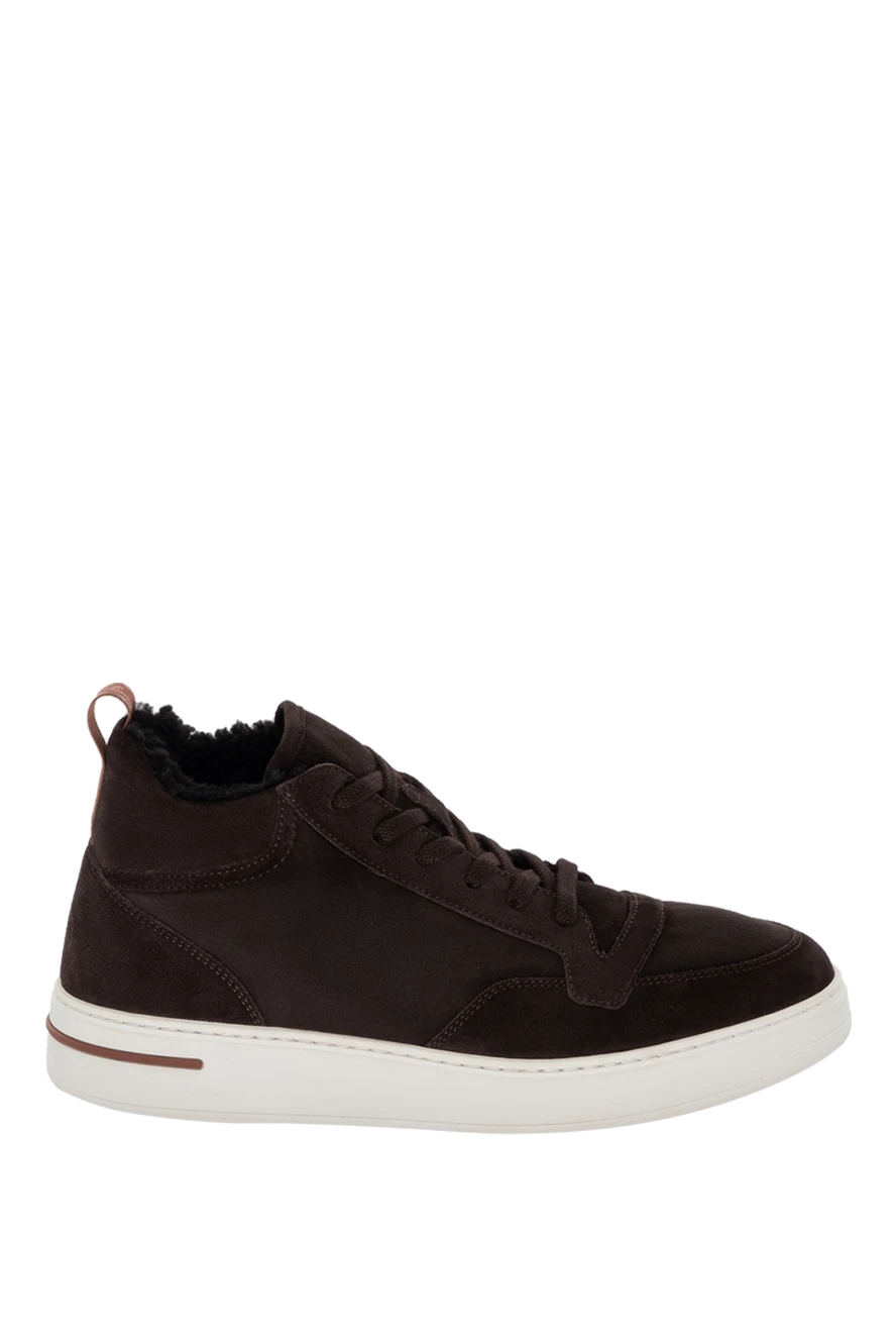 Loro Piana man brown suede sneakers for men купить с ценами и фото 172191 - photo 1