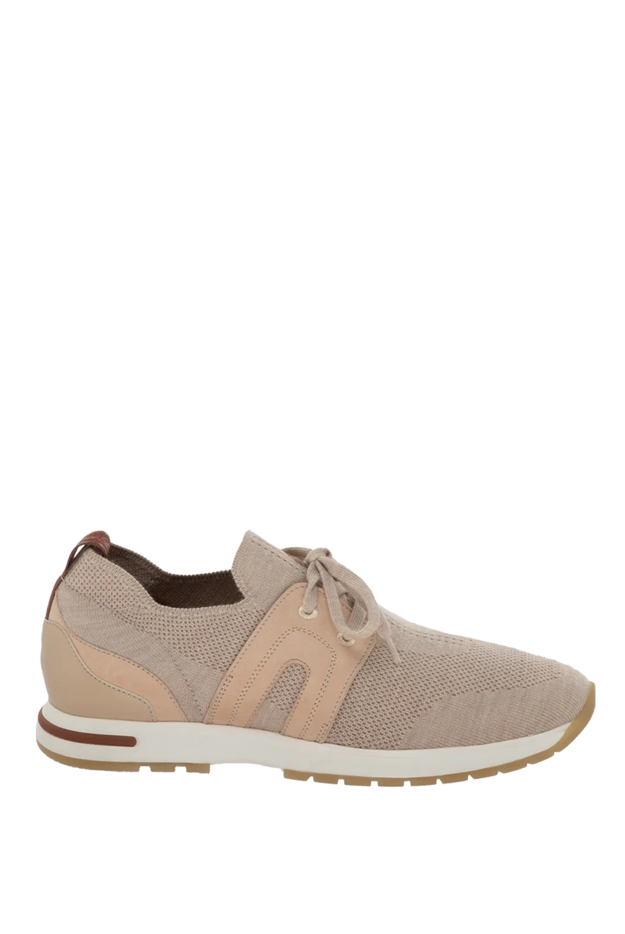 Loro Piana woman beige textile sneakers for women купить с ценами и фото 172209 - photo 1